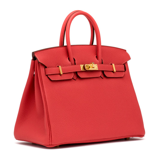 Hermes Tangerine Ostrich Birkin 25cm