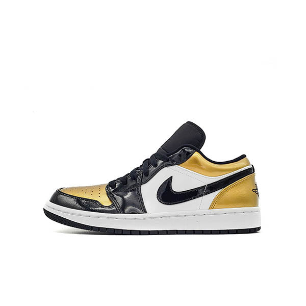 jordan 1 low gold and black