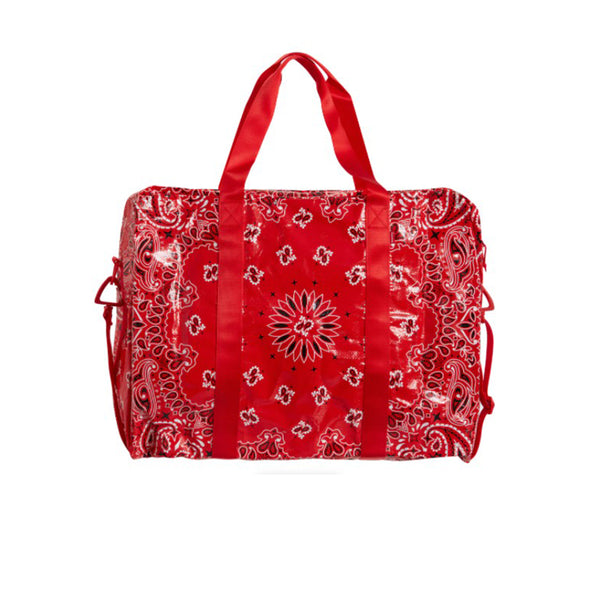 SUPREME BANDANA TARP DUFFLE BAG RED SS21