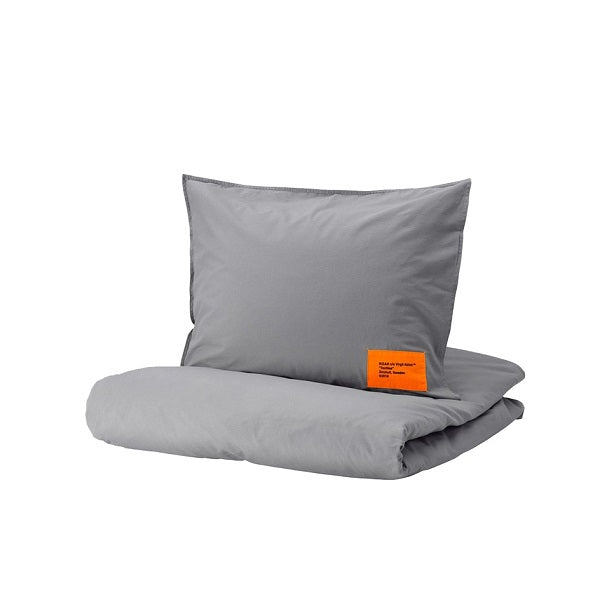 Virgil Abloh X Ikea Markerad Bedding Full Queen Grey Duvet