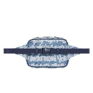 SUPREME FAT TIP JACQUARD DENIM WAIST BAG BLUE SS22