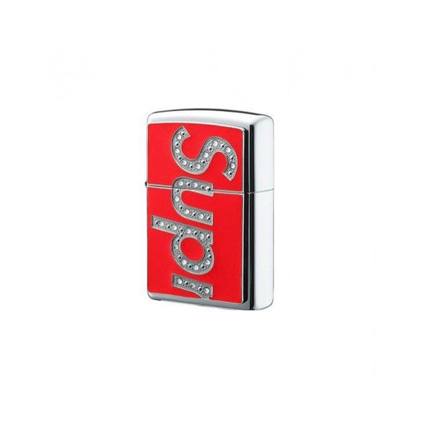 SUPREME SWAROVSKI ZIPPO RED FW20