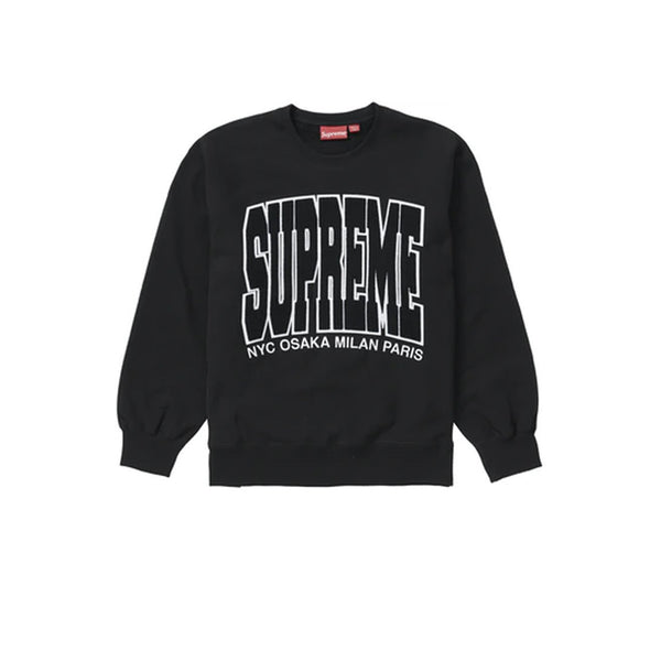 SUPREME CITIES ARC CREWNECK BLACK FW21 - RvceShops