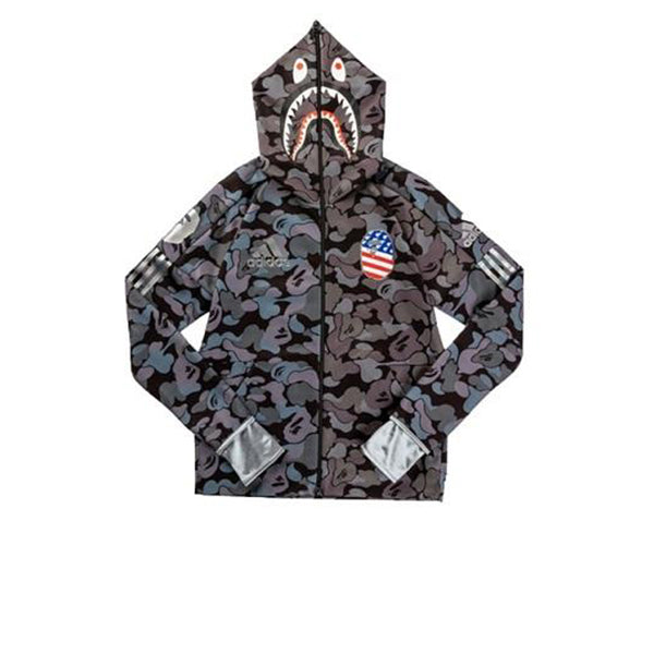 bape shark hoodie x adidas