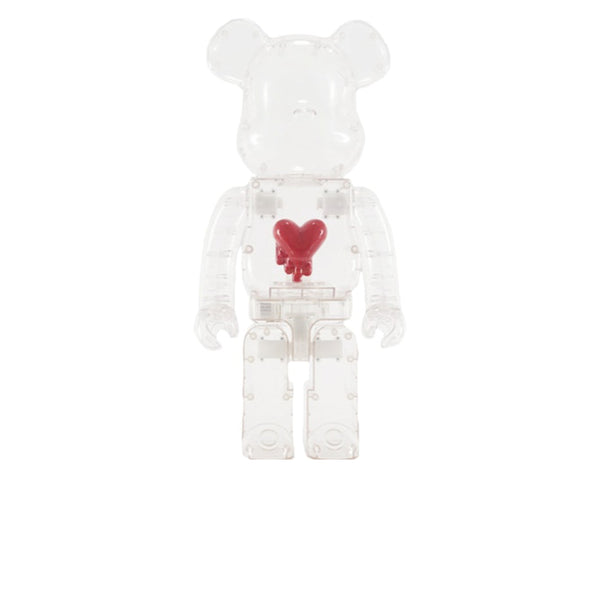 EMOTIONALLY UNAVAILABLE X BEARBRICK RED HEART CLEAR 1000%