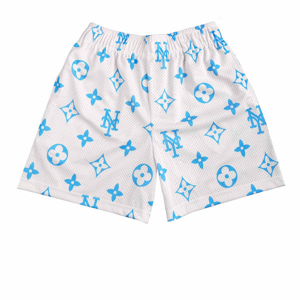 BRAVEST STUDIOS LOUIS VUITTON SHORTS WHITE LIGHT BLUE - Stay Fresh