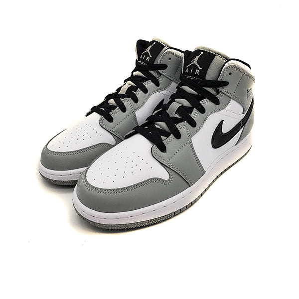 AIR JORDAN 1 MID GS LIGHT SMOKE GREY 