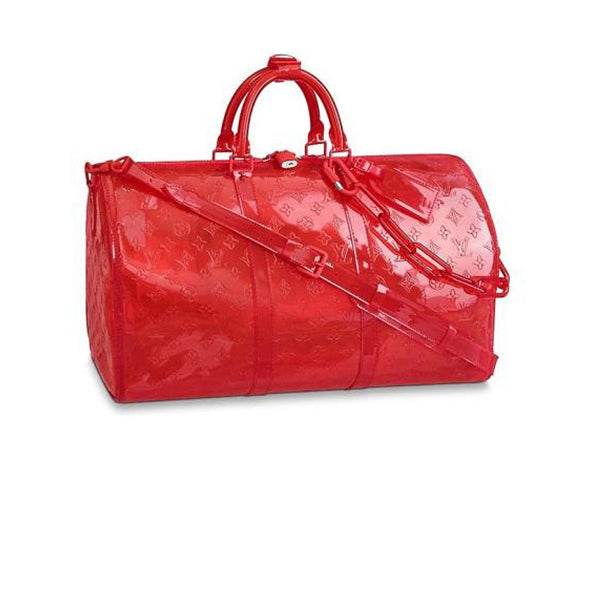 Louis Vuitton, Keepall Bandouliere 50 Metallic Silver