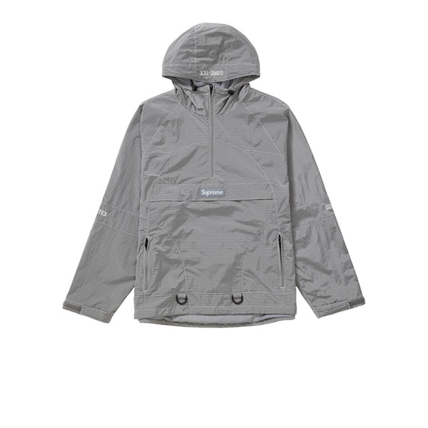 SUPREME GORE-TEX CONTRAST STITCH ANORAK SILVER FW19