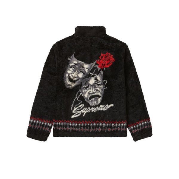 supreme drama mask fleece jacket-