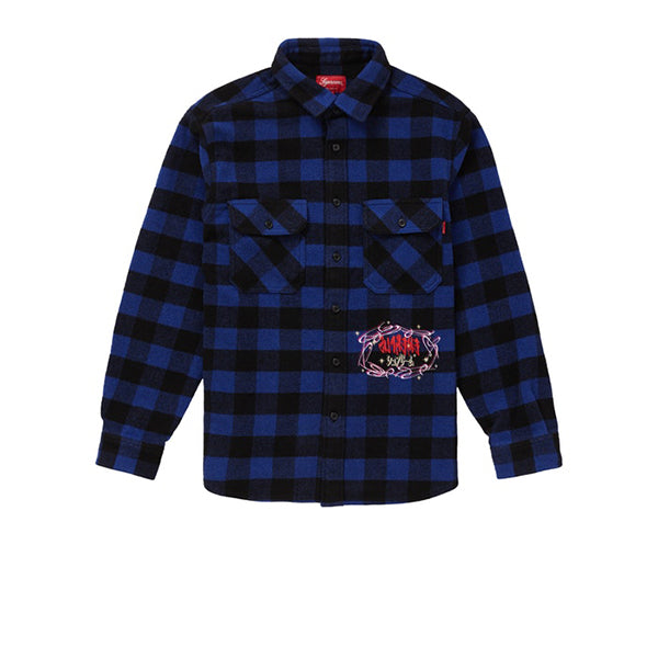 SUPREME 1-800 BUFFALO PLAID SHIRT ROYAL FW19