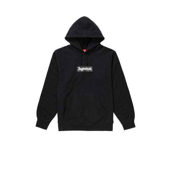 SUPREME BANDANA BOX LOGO HOODED SWEATSHIRT BLACK FW19 - Stay Fresh