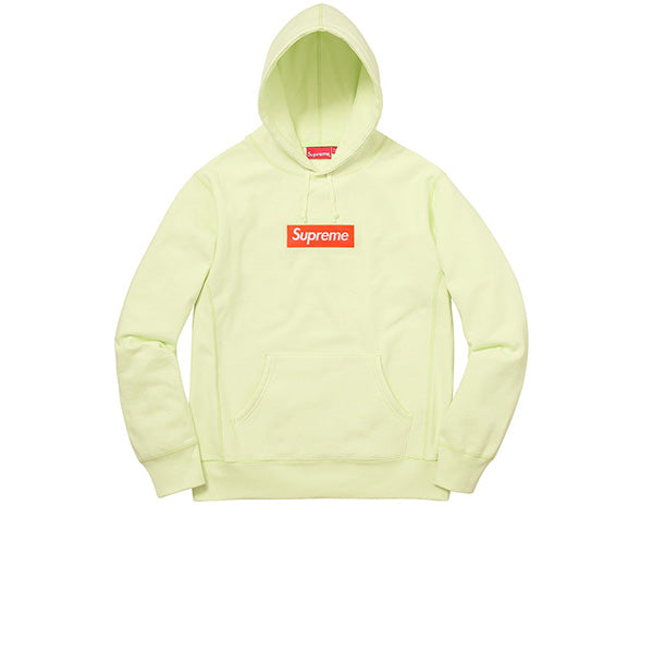 SUPREME BOX LOGO HOODED SWEATSHIRT PALE LIME FW17 - Stay Fresh