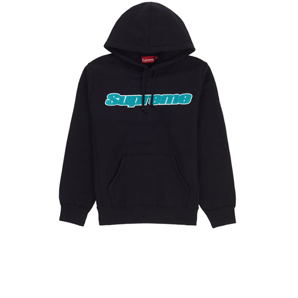 SUPREME CHENILLE HOODED SWEATSHIRT BLACK SS19 - Stay Fresh