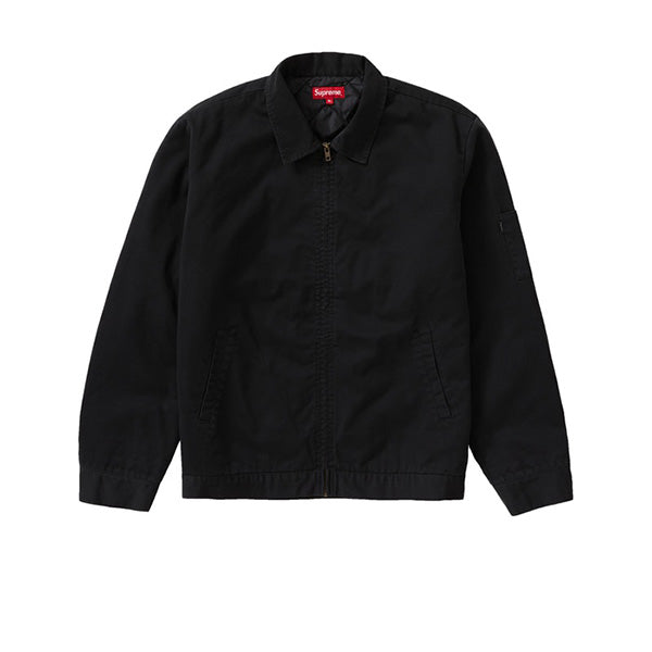 SUPREME POLICE CAR EMBROIDERED WORK JACKET BLACK FW19