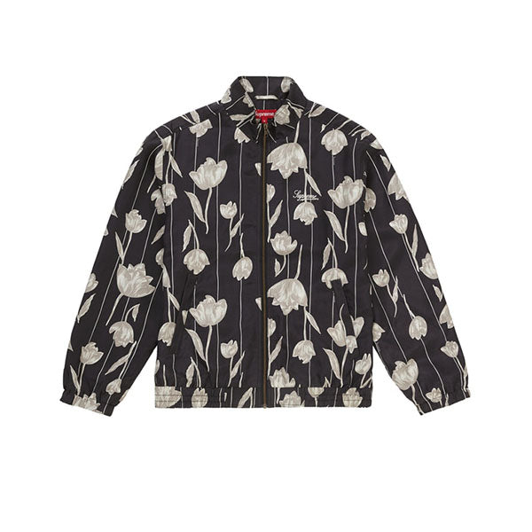 floral silk track jacket