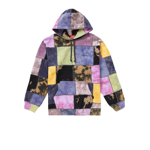 SUPREME PATCHWORK TIE DYE HOODED SWEATSHIRT TIE DYE SS19 - Stay Fresh