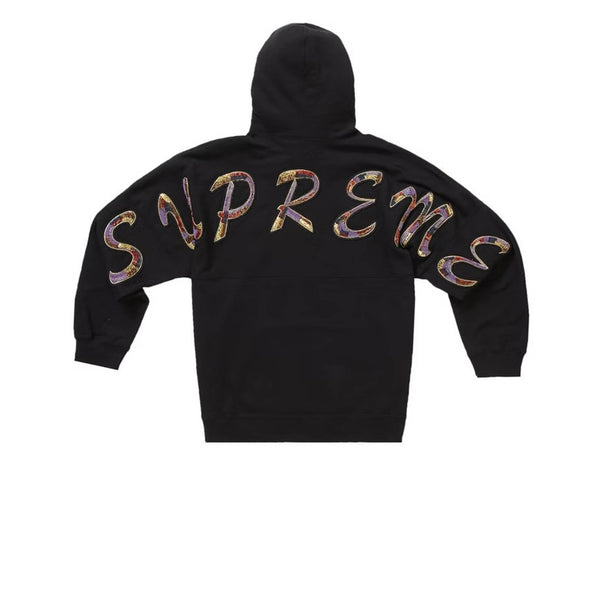 Supreme crest hoodie black sz L