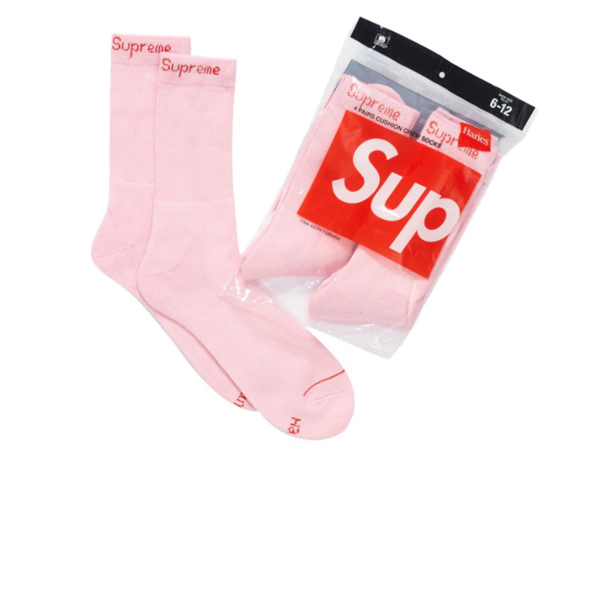 Supreme Hanes Crew Socks (4 Pack) Purple - SS21 - US