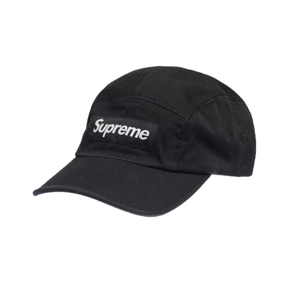 SUPREME WASHED CHINO TWILL CAMP CAP BLACK SS22 - Stay Fresh