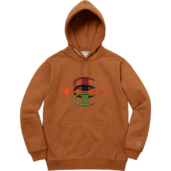 supreme champion stacked c hoodie