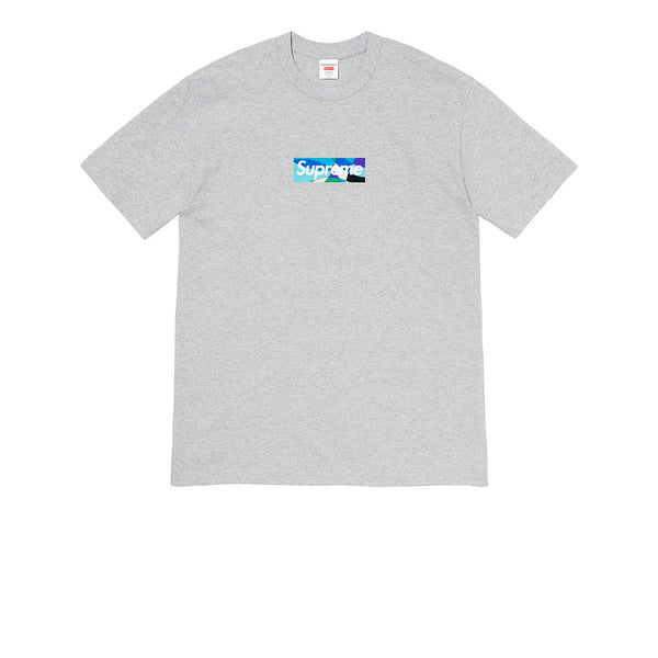 EMILIO PUCCI X SUPREME BOX LOGO TEE HEATHER GREY/BLUE SS21