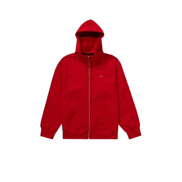 SUPREME SMALL BOX FACEMASK ZIP UP HOODIE RED FW20 - Stay Fresh