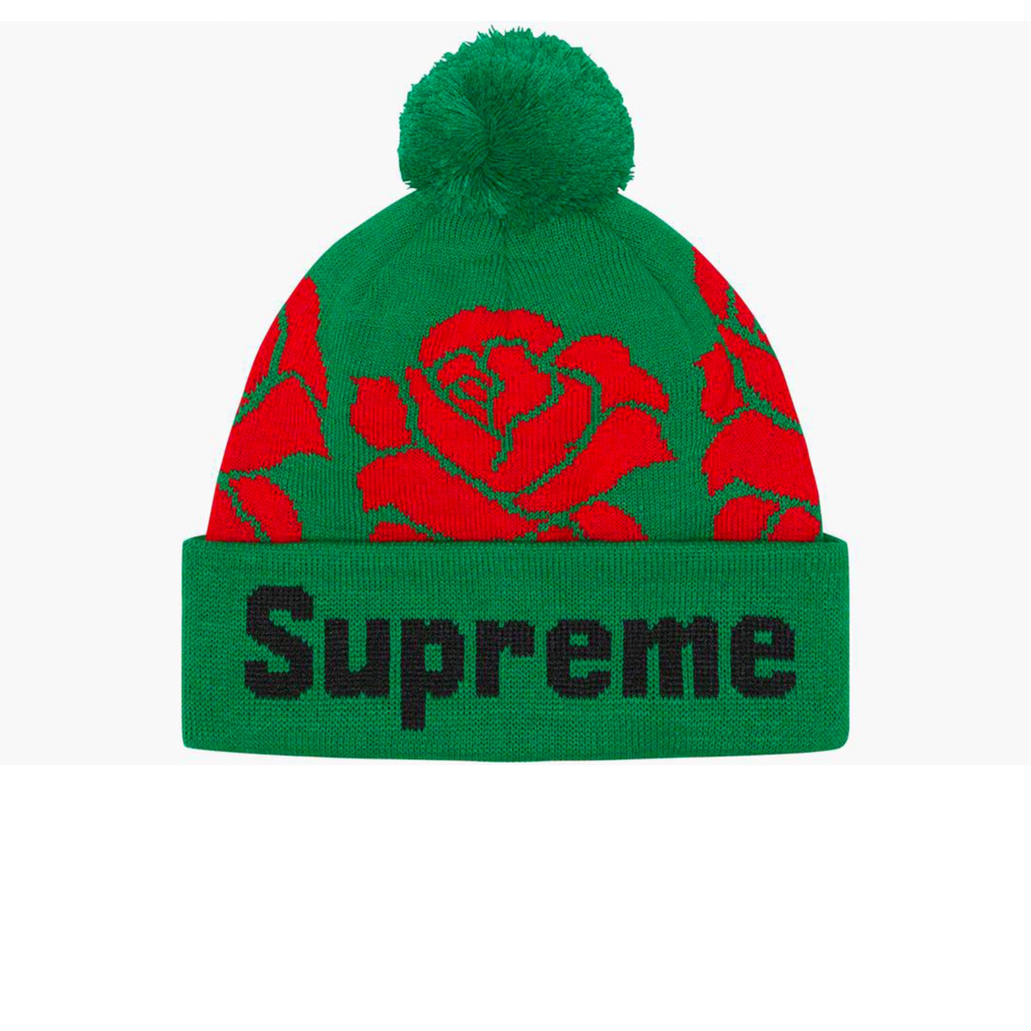 希少品 Supreme Rose Beanie ビーニー ボンボンニット帽 【GINGER掲載