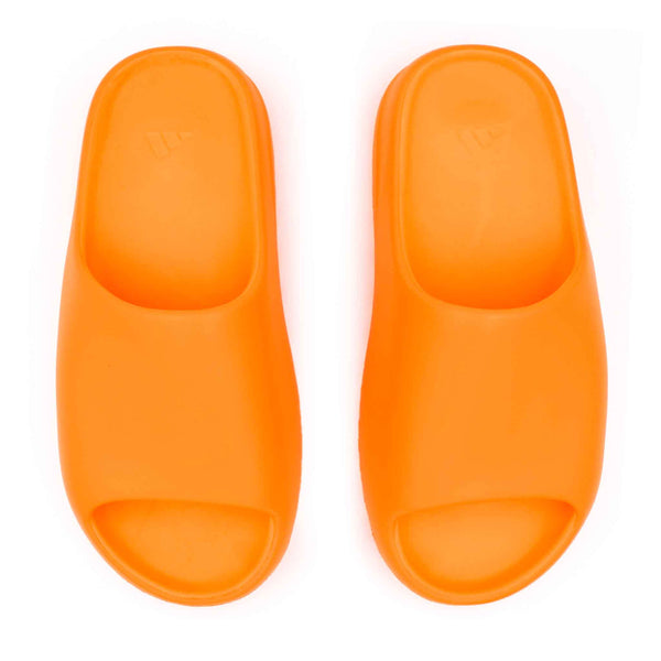 orange yeezy slides women