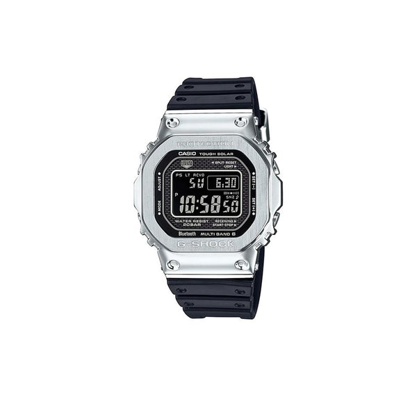 CASIO G-SHOCK FULL METAL SILVER BLACK BAND WATCH GMWB5000-1