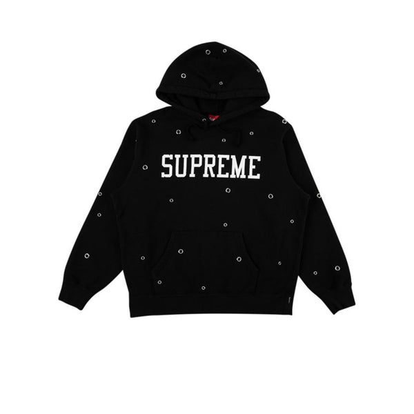 SUPREME EYELET HOODED SWEATSHIRT BLACK SS20 - Stay Fresh