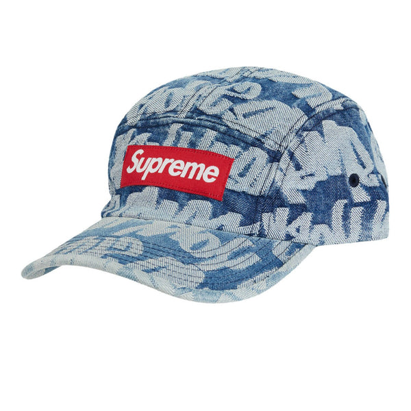 SUPREME FAT TIP JACQUARD DENIM CAMP CAP BLUE SS22 - Stay Fresh