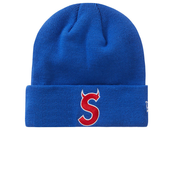 SUPREME NEW ERA S LOGO BEANIE ROYAL FW22 - HotelomegaShops