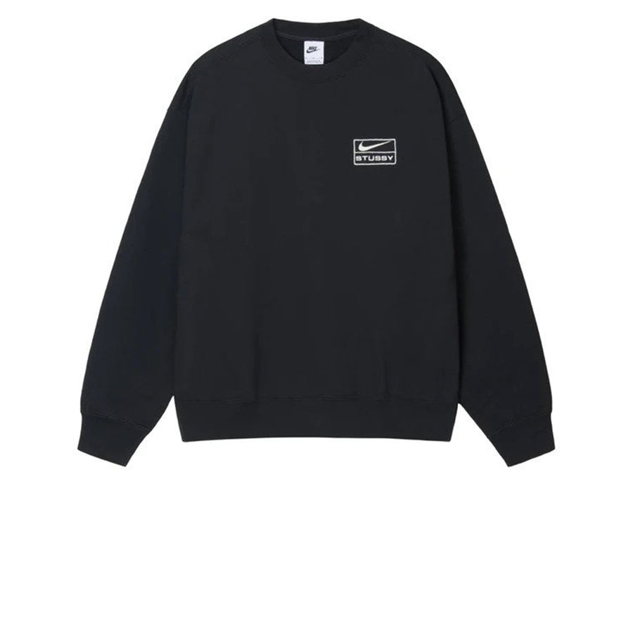 NIKE X STUSSY STONE WASH FLEECE CREW BLACK SS23 - Stay Fresh