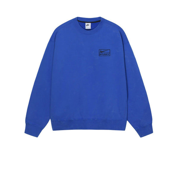 NIKE X STUSSY NRG ACID WASH CREW FLEECE BLUE SS23