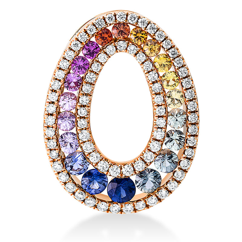 Anhänger aus Gold mit Diamanten mit Saphir - 3G412 Schwarzer Diamantschmuck
