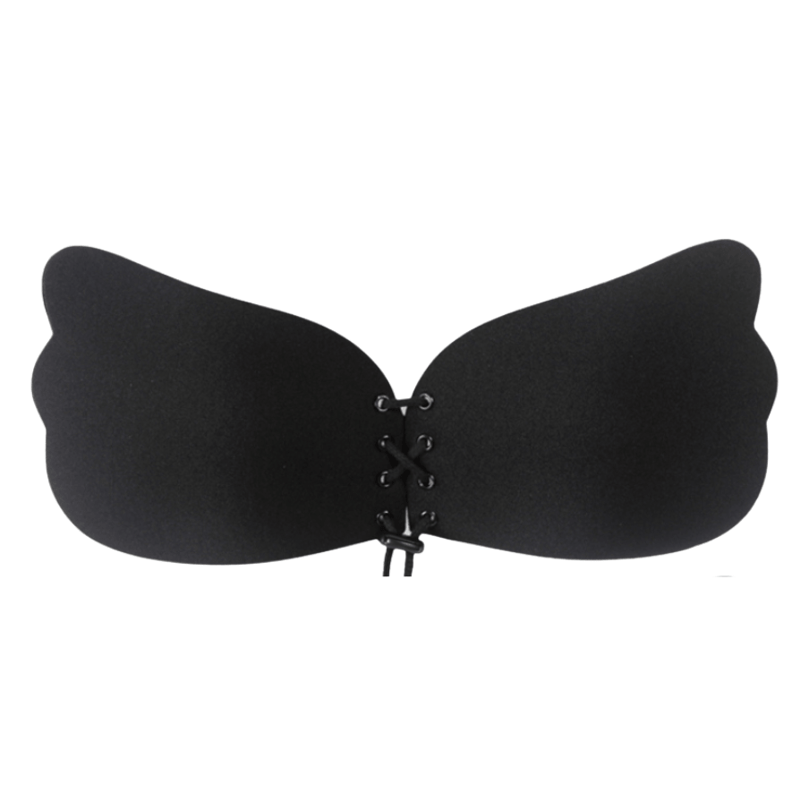 OMG_Shop Butterfly Shape Strapless Self Adhesive Silicone Invisible Push-up  Bras Black : : Clothing, Shoes & Accessories