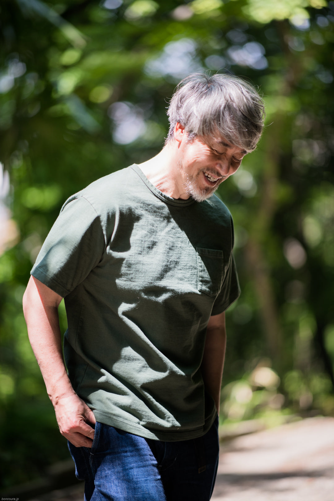 Heavy Weight Pocket Tee Olive – BONCOURA Official Online Store