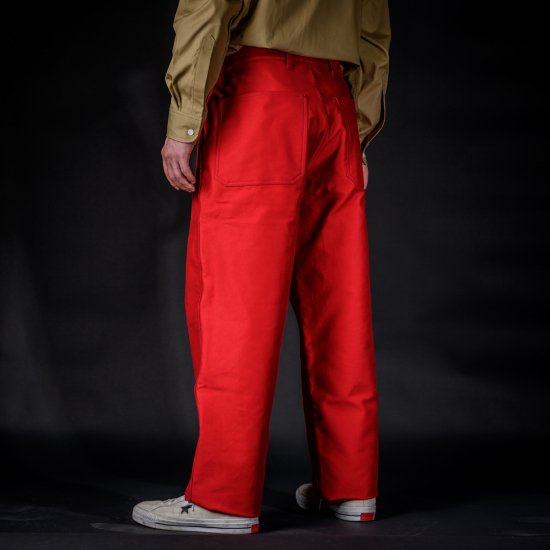 ワークパンツ モールスキン レッド Work Pants Moleskin Red