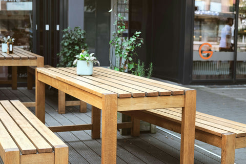 Outdoor Bench With Pressure Treated Wood