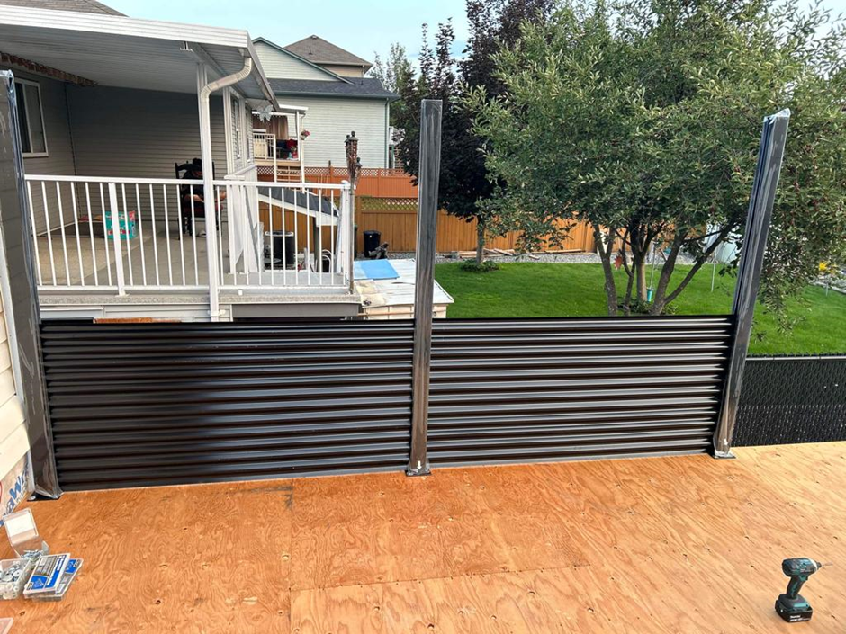 Horizontal Corrugated Metal Fence