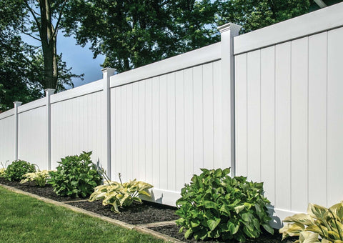 White Vinyl Fence Panels - Poolside Safety