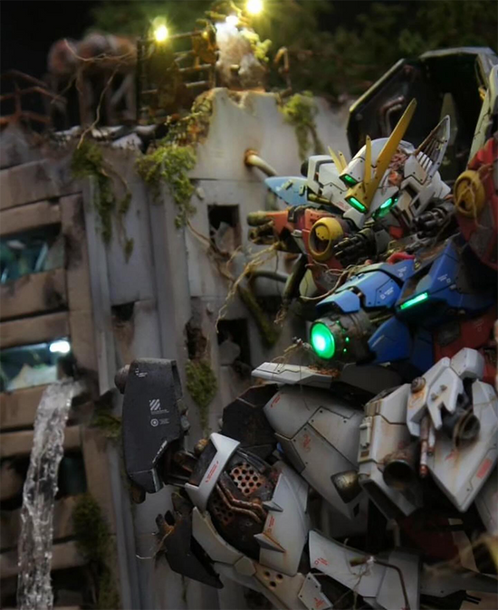 Incredible Gundam Wing zero diorama! Build by Hasuneru