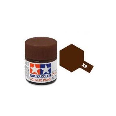 Image of Tamiya Color Brown Mini Acrylic Gloss Finish X-9