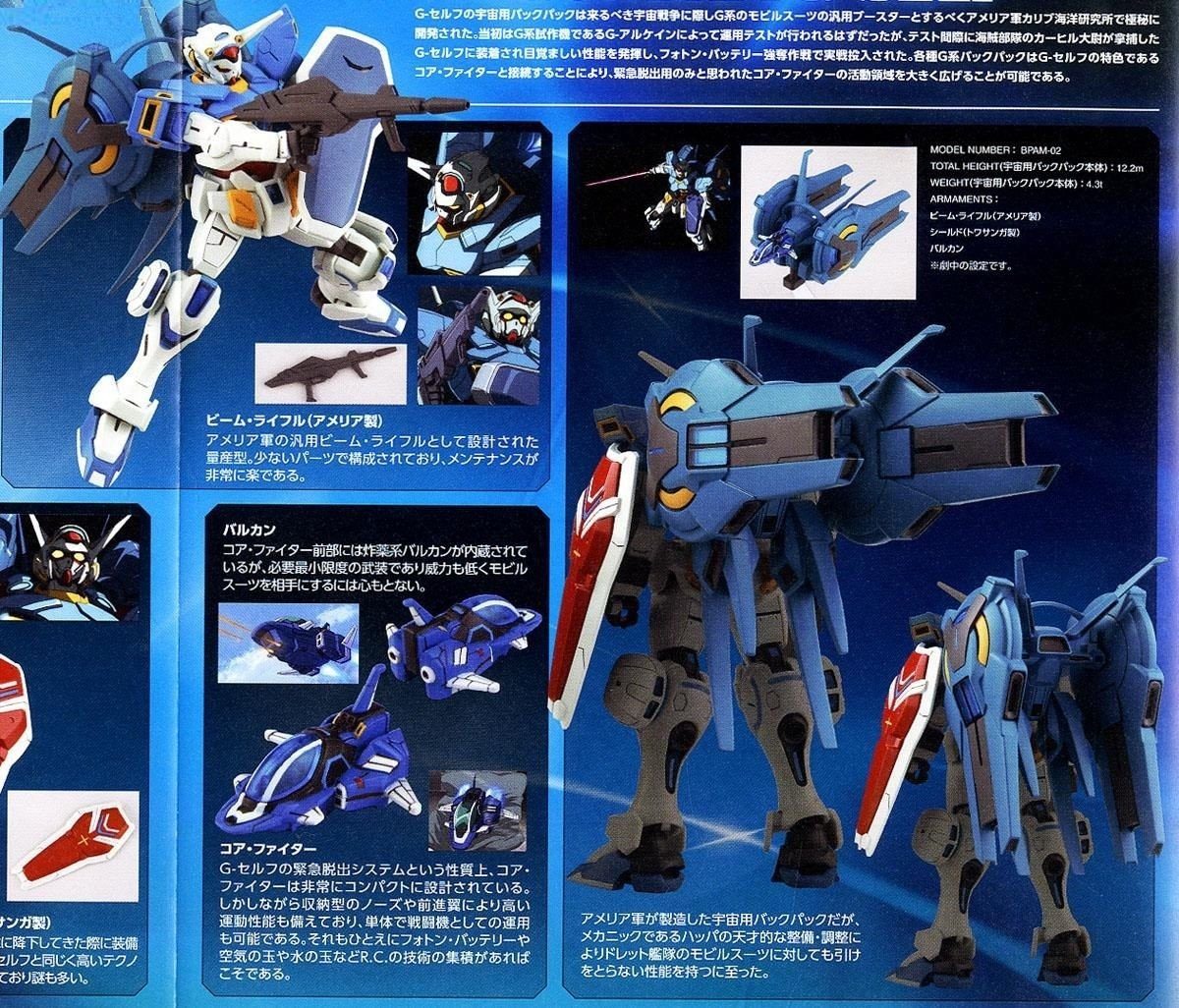 Bandai Hobby HG G-Reco G Option Space Pack for Gundam G-Self Model Kit ...