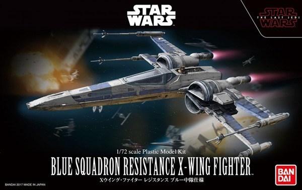 Blue Squadron Resistance X-Wing Fighter "Star Wars: The Last Jedi", Bandai Star Wars 1/72 Plastic Model