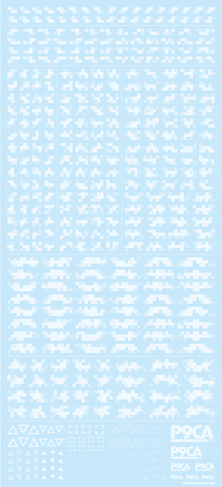 Image of Pixel Camouflage Decal 2 White(1pc)