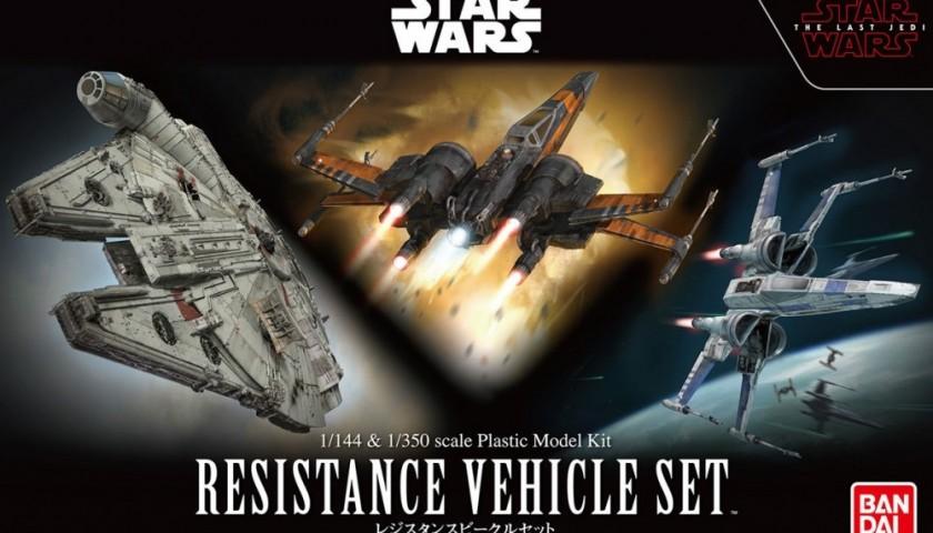 Resistance Vehicle Set "Star Wars: The Last Jedi", Bandai Star Wars 1/144 & 1/350 Plastic Model