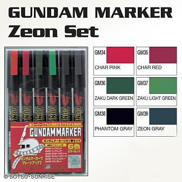 GSI Creos GMS122 Gundam Marker Pouring Inking Pen Set