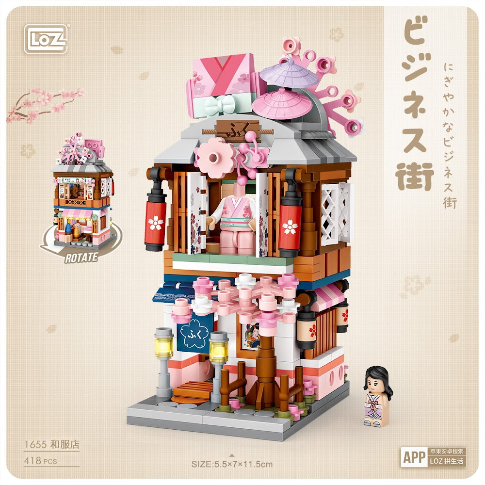 Image of LOZ Mini Blocks 1655 Japanese Kimono Shop